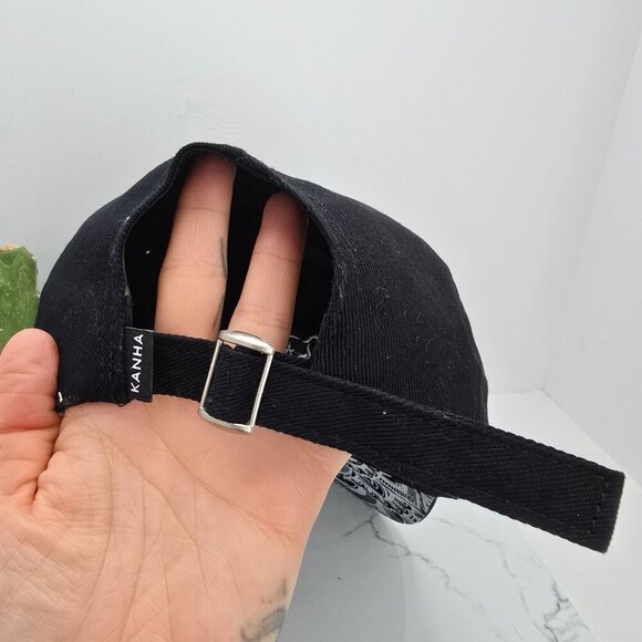 boho white tiger black canvas sporty baseball hat | unisex - Picture 8 of 8